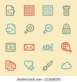 Image viewer web icons, retro color