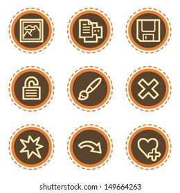 Web-Icons für den Bildbetrachter Set 2, Vintage-Schaltflächen