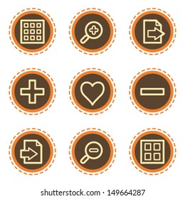 Image viewer web icons set 1, vintage buttons