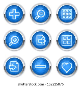 Image viewer web icons set 1, blue buttons