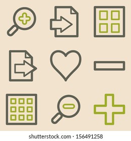Image viewer web icons set 1, vintage series