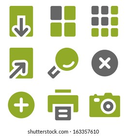 Image viewer web icons set, kiwi series