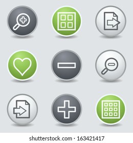 Icono web del visor de imágenes conjunto 1, botones de círculo