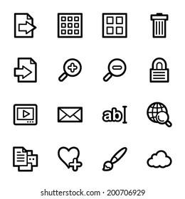 Image viewer web icons set