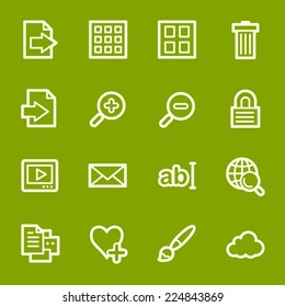 Image viewer web icons set