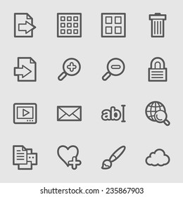 Image viewer web icons set