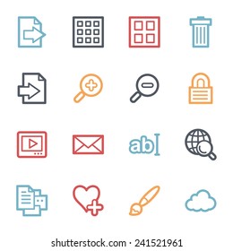 Image viewer web icons set