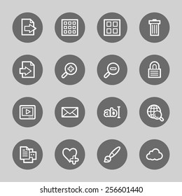 Image viewer web icons set