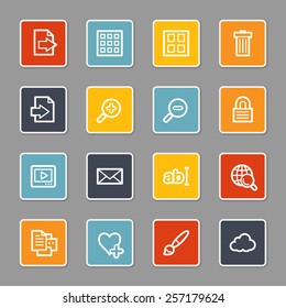 conjunto de iconos web del visor de imágenes