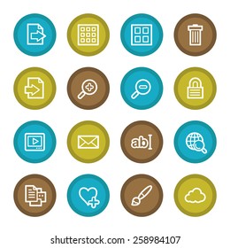 Image viewer web icons set