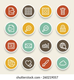 Image viewer web icons set