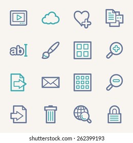 conjunto de iconos web del visor de imágenes