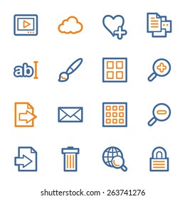 Image viewer web icons set