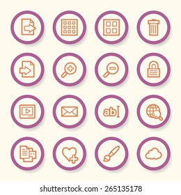 Image viewer web icons set