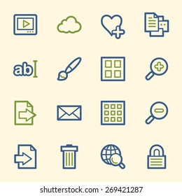 Image viewer web icons set