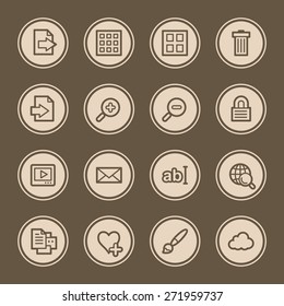 Image viewer web icons set