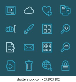 Image viewer web icons set
