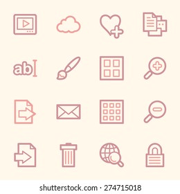 conjunto de iconos web del visor de imágenes