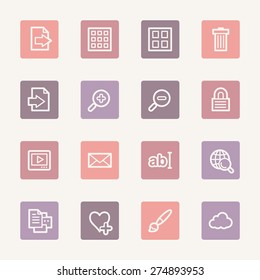 Image viewer web icons set