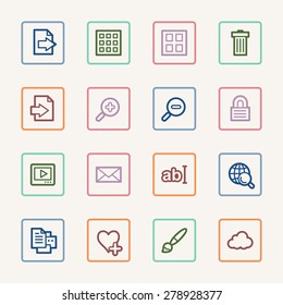 Image viewer web icons set