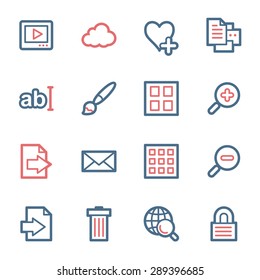 Image viewer web icons set