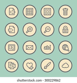 Image viewer web icons set