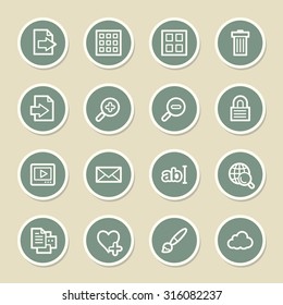 Image viewer web icons set