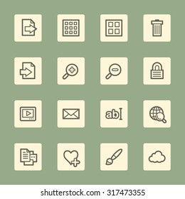 Image viewer web icons set