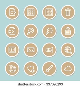 Image viewer web icons set
