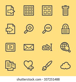 conjunto de iconos web del visor de imágenes