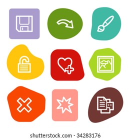 Image viewer web icons set 2, colour spots series