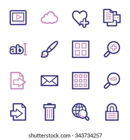 conjunto de iconos web del visor de imágenes