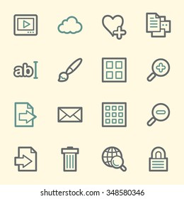 Image viewer web icons set