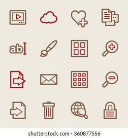 conjunto de iconos web del visor de imágenes