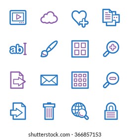 conjunto de iconos web del visor de imágenes