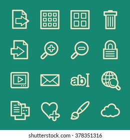 Image viewer web icons set