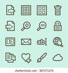 Image viewer web icons set