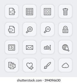 Image viewer web icons set