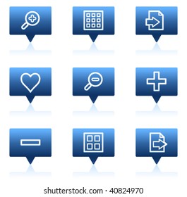 Image viewer web icons set 1, blue speech bubbles sticker series