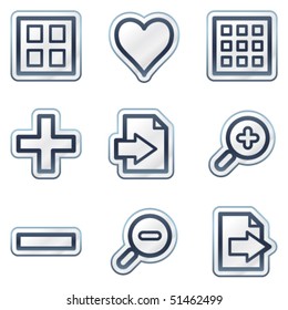 Image viewer web icons set 1, deep blue contour sticker series