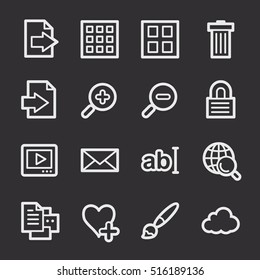 Image viewer web icons set