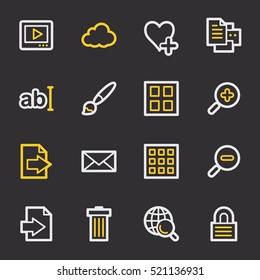 conjunto de iconos web del visor de imágenes