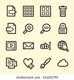 conjunto de iconos web del visor de imágenes