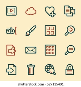 Image viewer web icons set