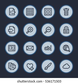 conjunto de iconos web del visor de imágenes