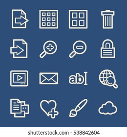 conjunto de iconos web del visor de imágenes