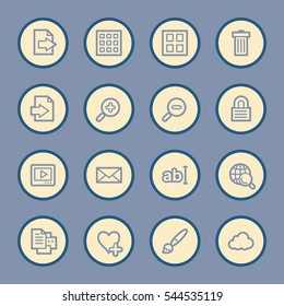 Image viewer web icons set