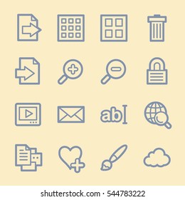 Image viewer web icons set