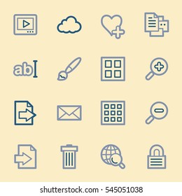 conjunto de iconos web del visor de imágenes