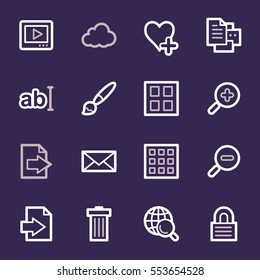 Image viewer web icons set